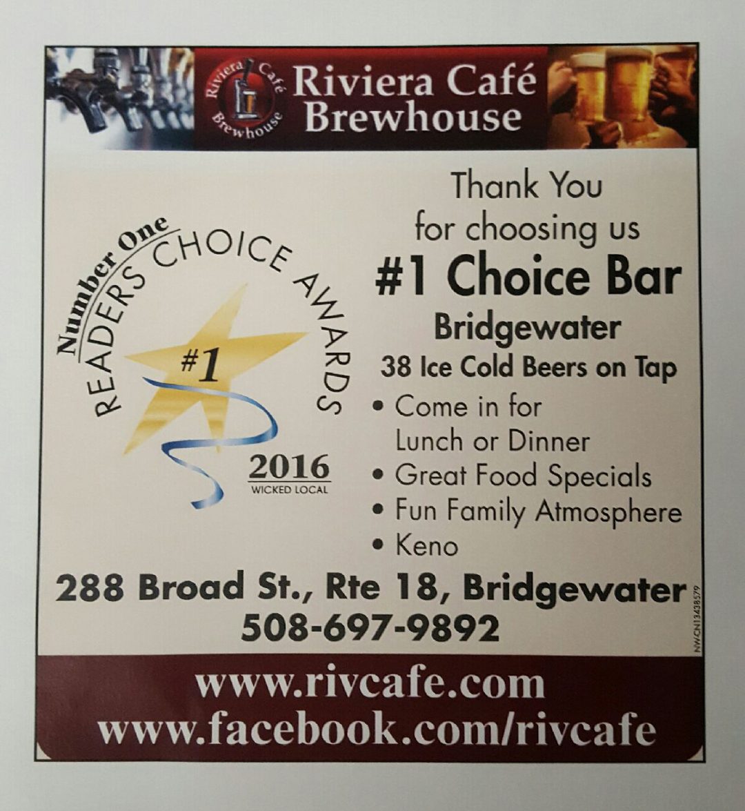 1 Bar in Bridgewater, MA Readers Choice Award 2016! The Riv Cafe