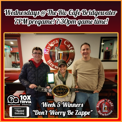 Wednesday Trivia Winners “Don’t Worry Be Zappe”